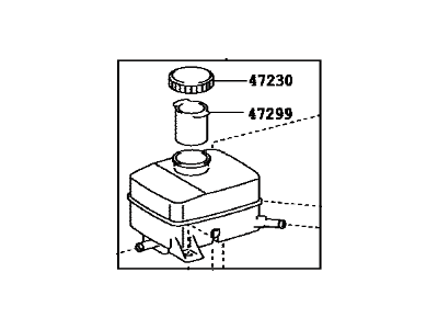 Lexus 47220-48180 Reservoir Sub-Assy, Brake Master Cylinder