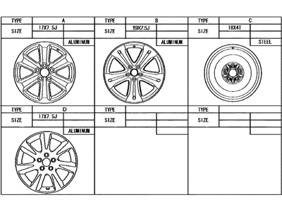 Lexus RX350 Spare Wheel - 42611-0T031