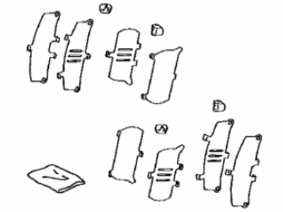 Lexus 04945-76010 SHIM Kit, Anti SQUEA