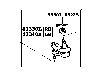 Lexus 43340-09170 Lower Ball Joint Assembly