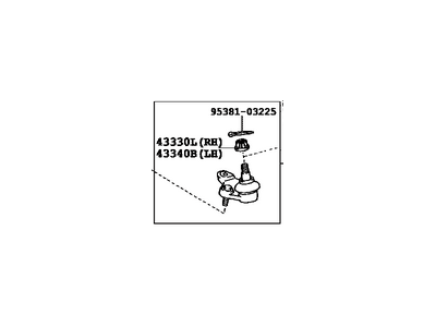 Lexus 43330-09810 Lower Ball Joint Assembly