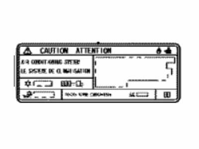 Lexus 88723-06130 Label, Cooler SERVIC