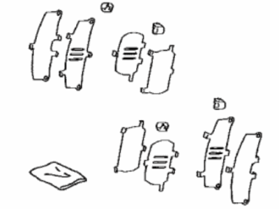 Lexus 04945-0E071 SHIM Kit, Anti SQUEA