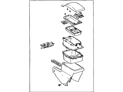 Lexus LX470 Center Console Base - 58081-60040-B0