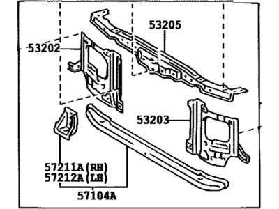 Lexus LX470 Radiator Support - 53201-60140