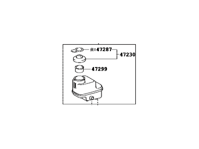 Lexus 47220-42100 Reservoir Assembly,Brake Master Cylinder